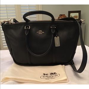 Coach Purse black with dust cover.
